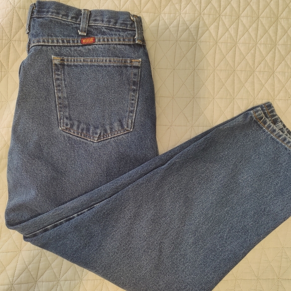 NWOT straight leg bleu denim jeans by Rustler Men's 36x29 - Picture 5 of 8